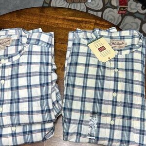Woolrich authentic outdoor wear rugged long sleeve plaid round collar NWT shirt